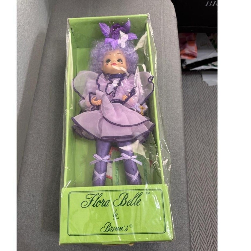 NEW Brinn's Miss‎ Morning Glory Porcelain Purple Vintage Flora Belle Doll